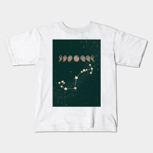 Scorpio Zodiac Moon Phases Kids T-Shirt